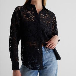 Gap lace button down M